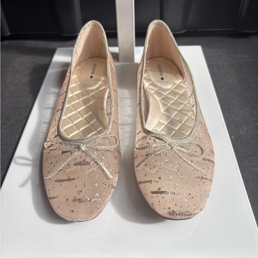 Birdies The Songbird Size 8.5 Limited: Gold Mesh Sparkle Color By Birdies NEW